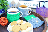 Handmade Crochet Pattern Mug Sleeve Cozy Knitted Tea Cup Cozy