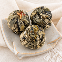 Ginseng Lily Artisan Blooming Green Tea – Hand-Tied Green Tea with Ginseng & Lily Flowers (6 Tea Balls)