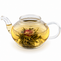 Oolong Mystere Artisan Blooming Tea – Hand-Tied Oolong with Amaranth & Nasturtium Flowers (6 Tea Balls)