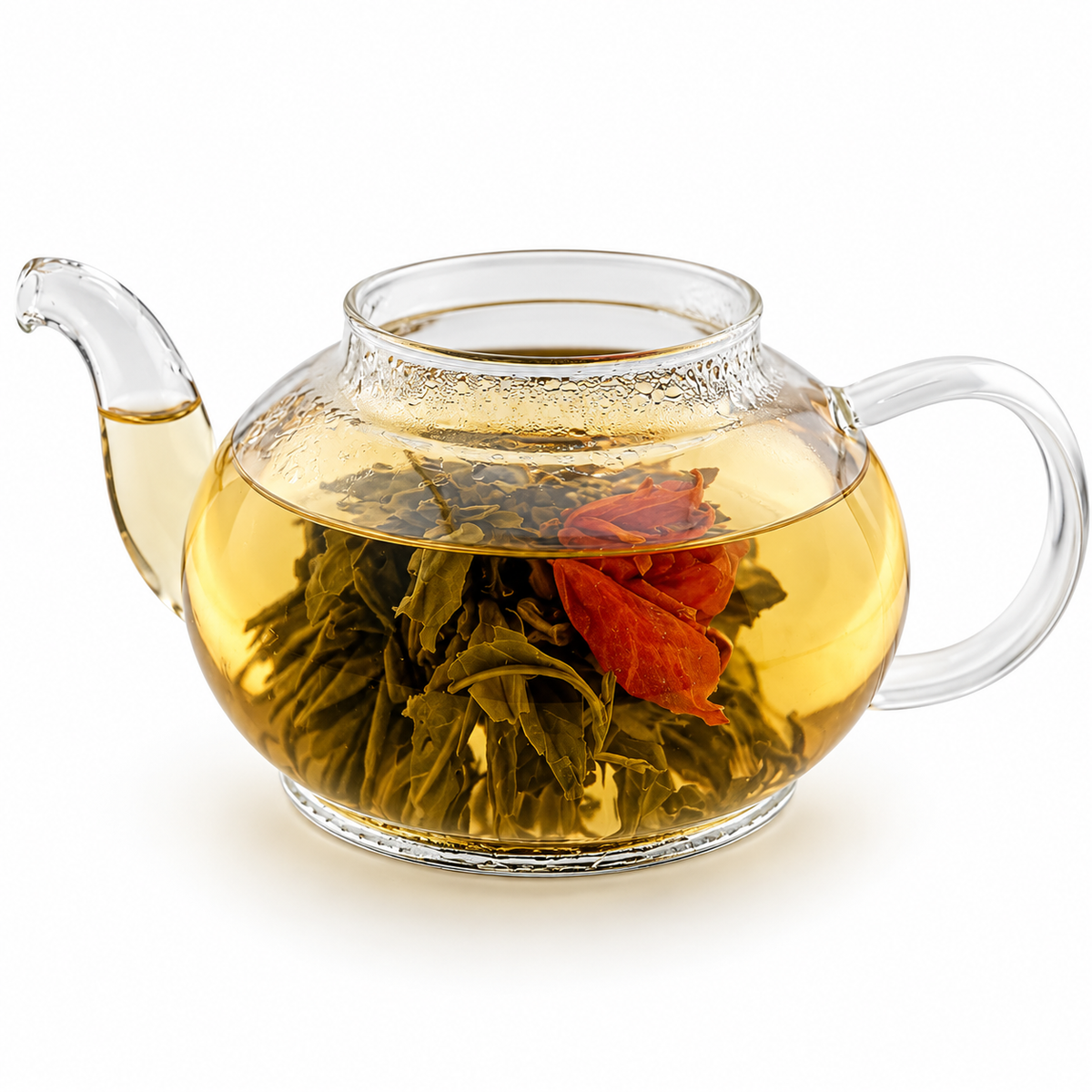 Ginseng Lily Artisan Blooming Green Tea – Hand-Tied Green Tea with Ginseng & Lily Flowers (6 Tea Balls)