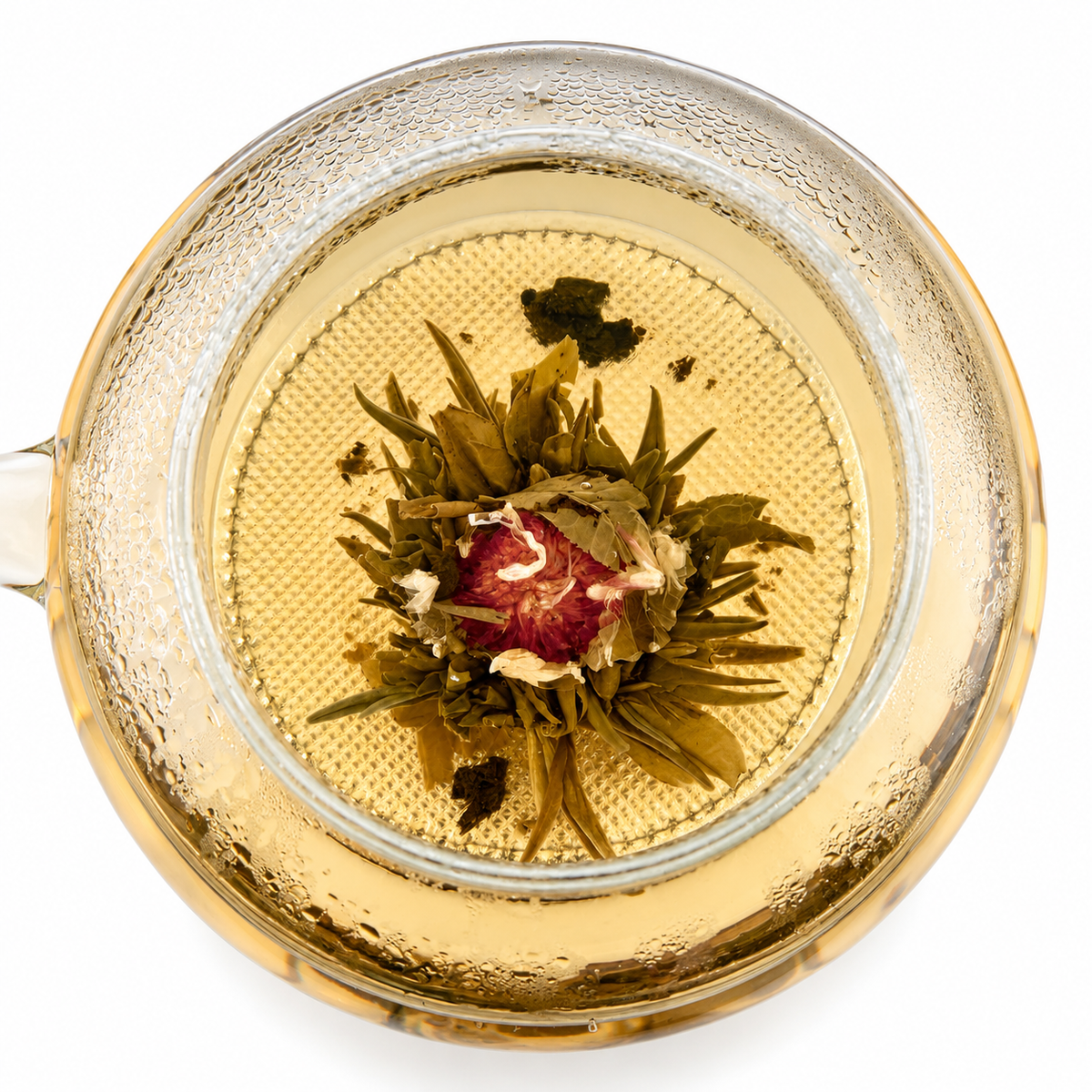 Oolong Mystere Artisan Blooming Tea – Hand-Tied Oolong with Amaranth & Nasturtium Flowers (6 Tea Balls)
