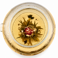 Oolong Mystere Artisan Blooming Tea – Hand-Tied Oolong with Amaranth & Nasturtium Flowers (6 Tea Balls)