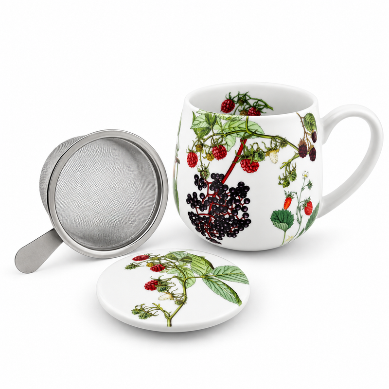 Könitz Cosy Mug Fruits with Infuser & Lid – 420 ml (14.2 fl oz)