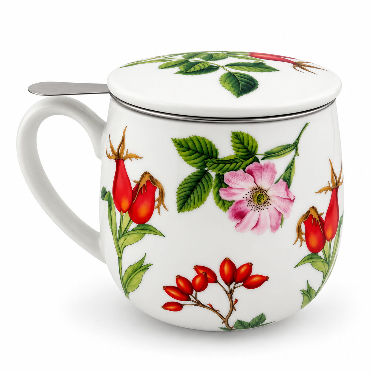 Könitz Cosy Mug Rose Hip with Infuser & Lid – 420 ml (14.2 fl oz)
