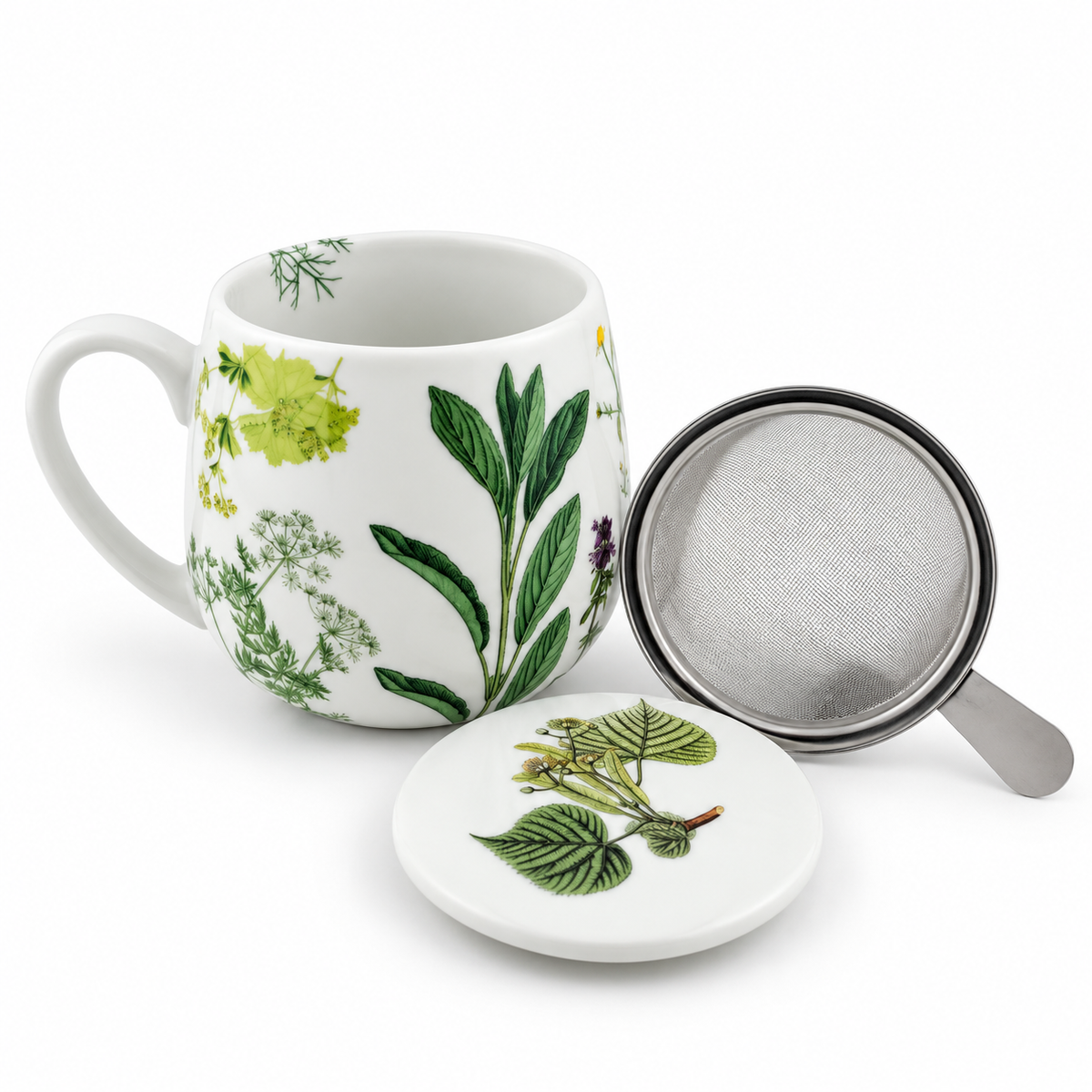 Könitz Cosy Mug Herbs with Infuser & Lid – 420 ml (14.2 fl oz)