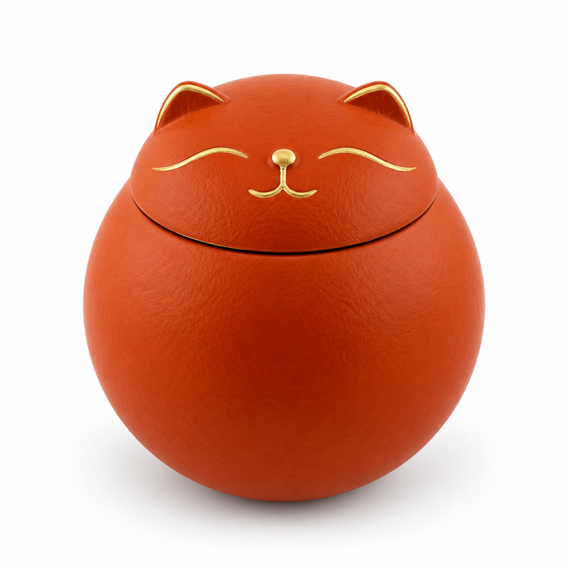 Lucky Cat Ceramic Tea Canister – Moisture-Proof Tea Storage Jar