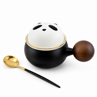Panda Ceramic Travel Tea Mug with Infuser & Spoon – 220 ml