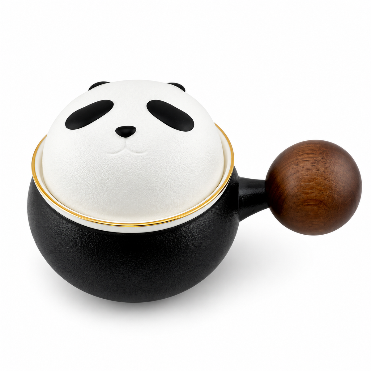 Panda Ceramic Travel Tea Mug with Infuser & Spoon – 220 ml