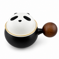Panda Ceramic Travel Tea Mug with Infuser & Spoon – 220 ml