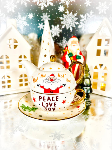 Christmas Teapot for One Gift Set