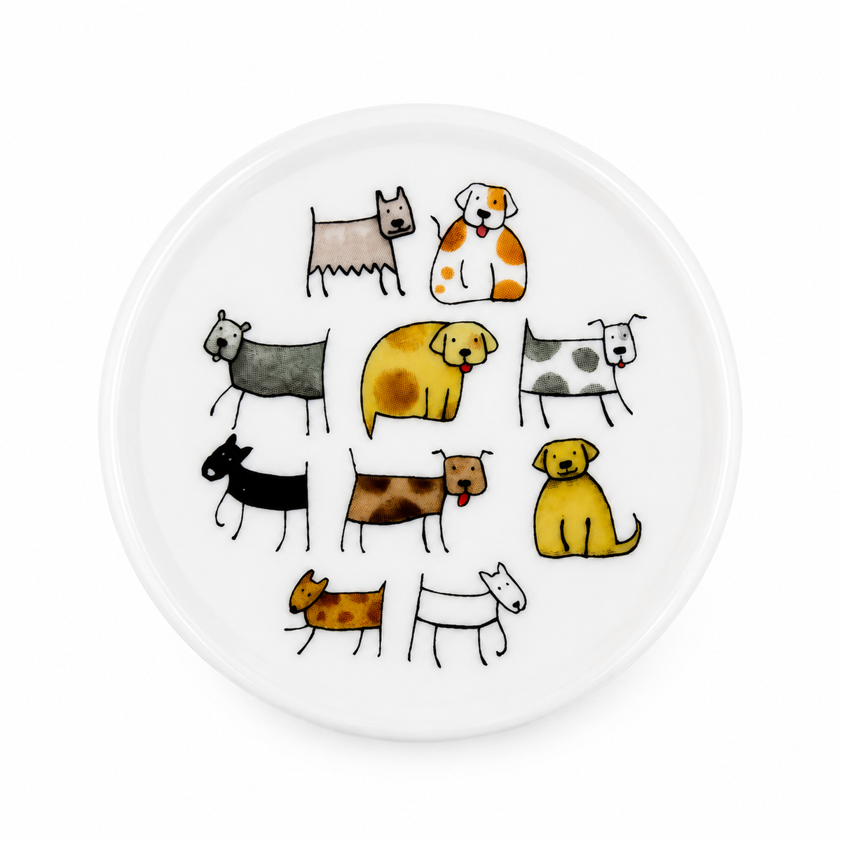 Herb Tea Cup “Dodo & Bodo” – Porcelain Dog Tea Mug with Stainless Steel Infuser & Lid, 8.5 oz