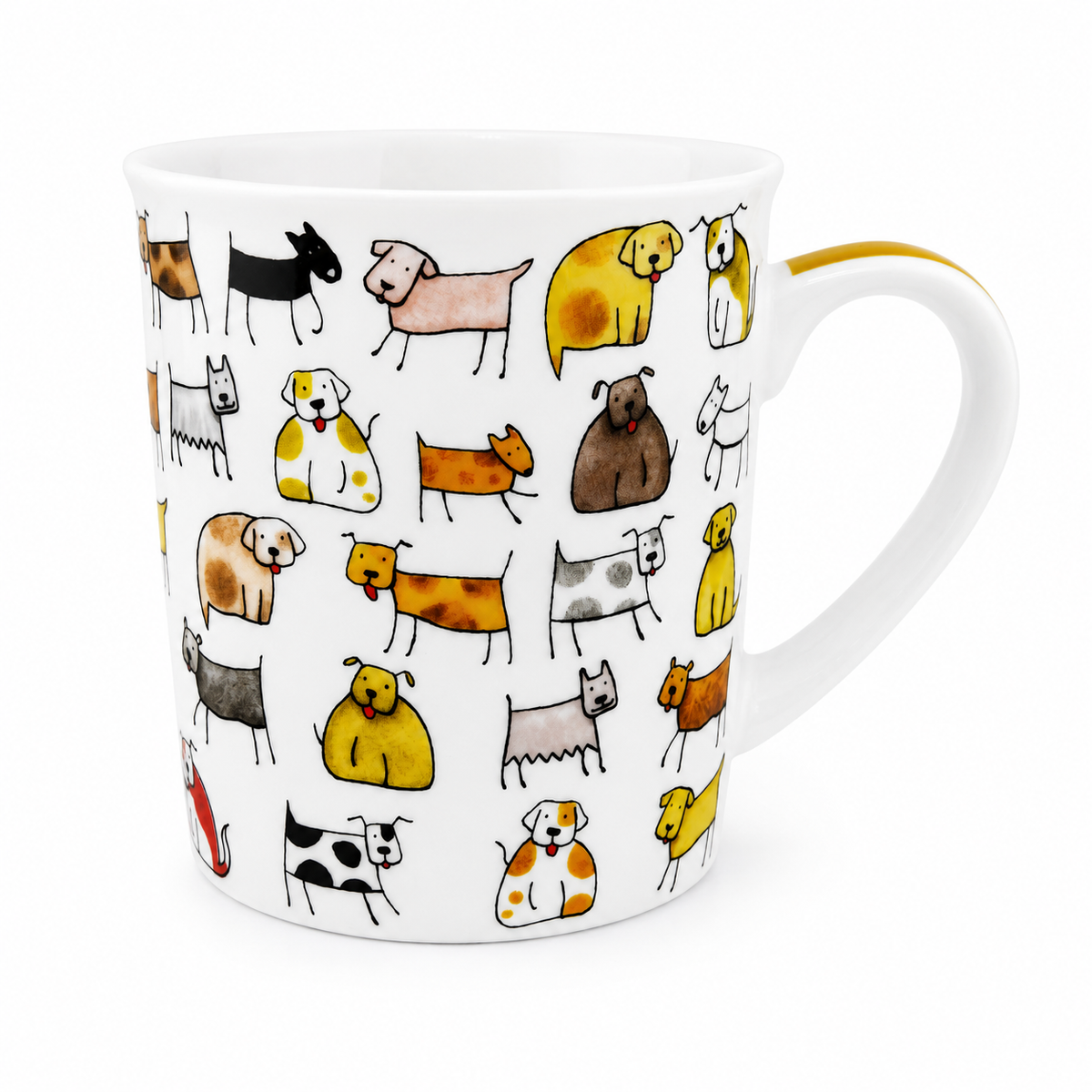 Herb Tea Cup “Dodo & Bodo” – Porcelain Dog Tea Mug with Stainless Steel Infuser & Lid, 8.5 oz