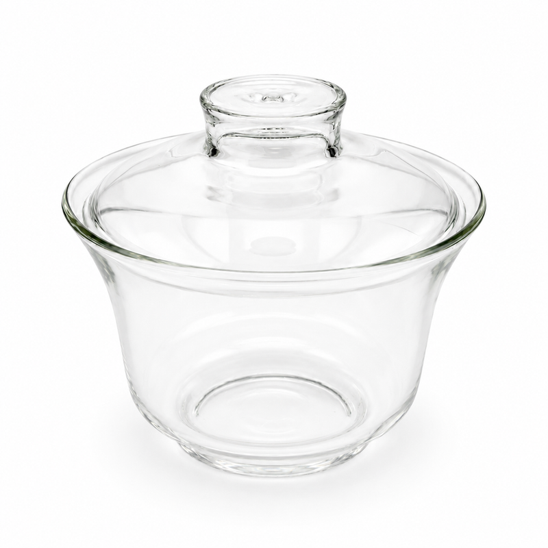 Clear Glass Gaiwan – Traditional Chinese Tea Brewing Vessel