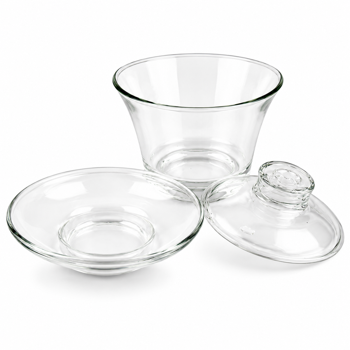 Clear Glass Gaiwan – Traditional Chinese Tea Brewing Vessel