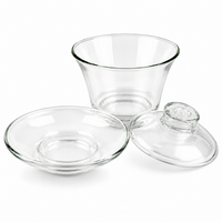 Clear Glass Gaiwan – Traditional Chinese Tea Brewing Vessel