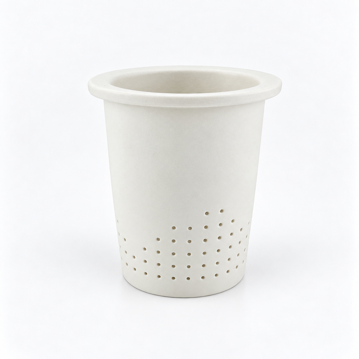 Modern Glass Tea Infuser Cup with Ceramic Filter & Wooden Handle – 400 ml
