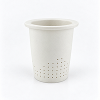 Modern Glass Tea Infuser Cup with Ceramic Filter & Wooden Handle – 400 ml