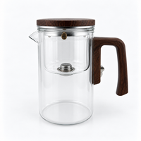 Magnetic Glass Tea Brewer Teapot Set with 2 Cups – 680 ml