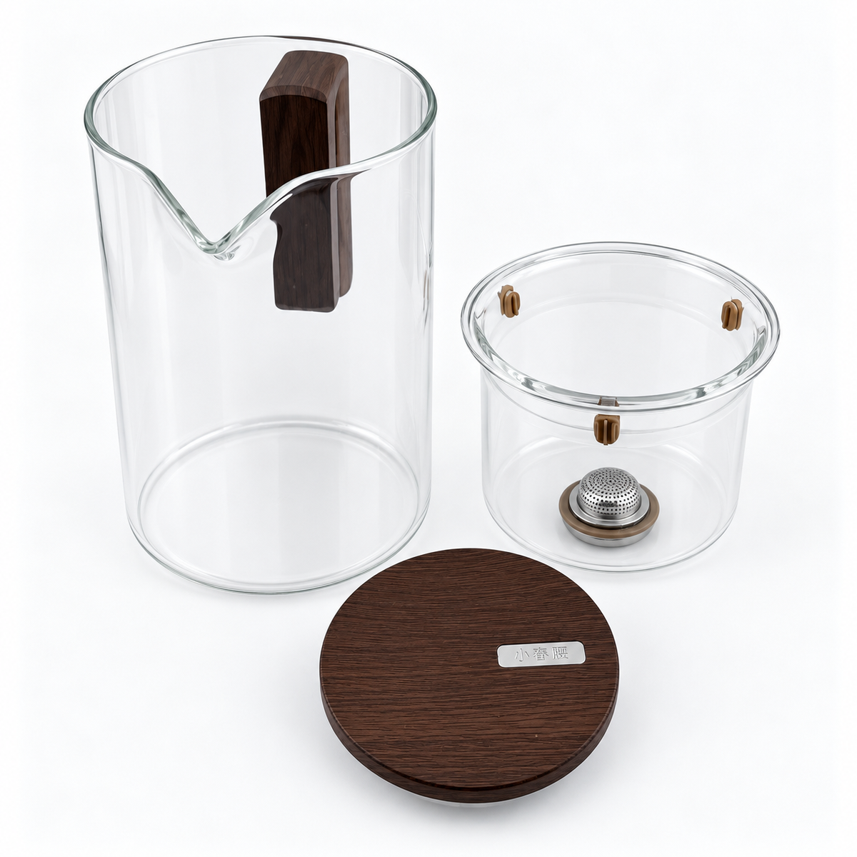 Magnetic Glass Tea Brewer Teapot Set with 2 Cups – 680 ml