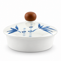 Grass Gray Hand-Painted Underglaze Porcelain Kung Fu Teapot Collection