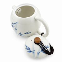 Grass Gray Hand-Painted Underglaze Porcelain Kung Fu Teapot Collection