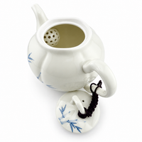 Grass Gray Hand-Painted Underglaze Porcelain Kung Fu Teapot Collection