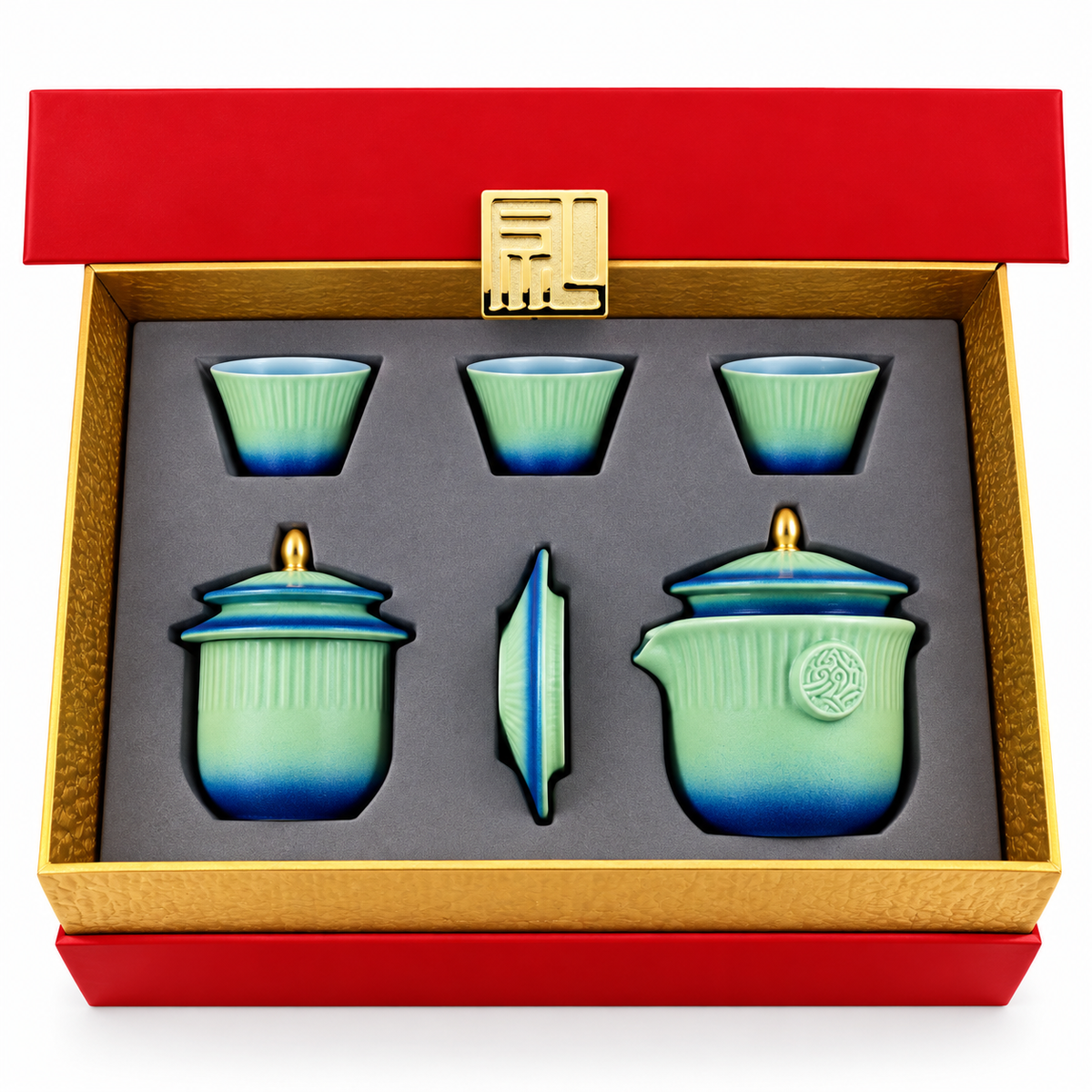 New Chinese Style Ceramic Gongfu Tea Set