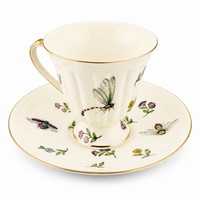 Vintage Gold-Gilded Floral Ceramic Teapot & Cup Set – English Afternoon Tea Collection