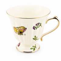 Vintage Gold-Gilded Floral Ceramic Teapot & Cup Set – English Afternoon Tea Collection