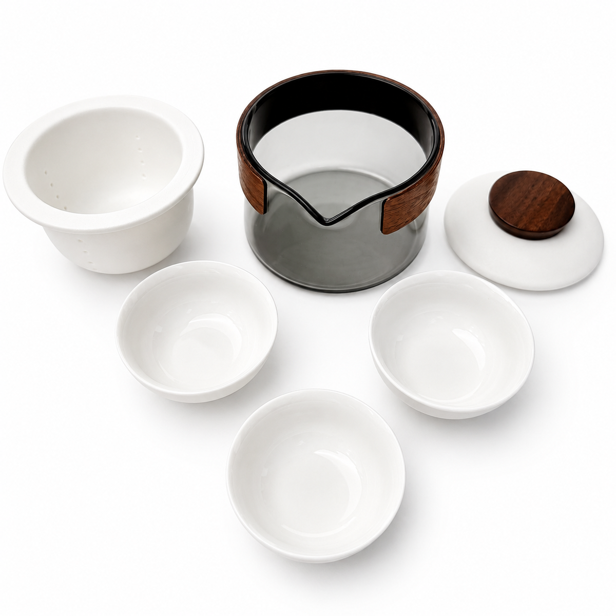 Portable Ceramic Glass Teapot and Cup Luxury