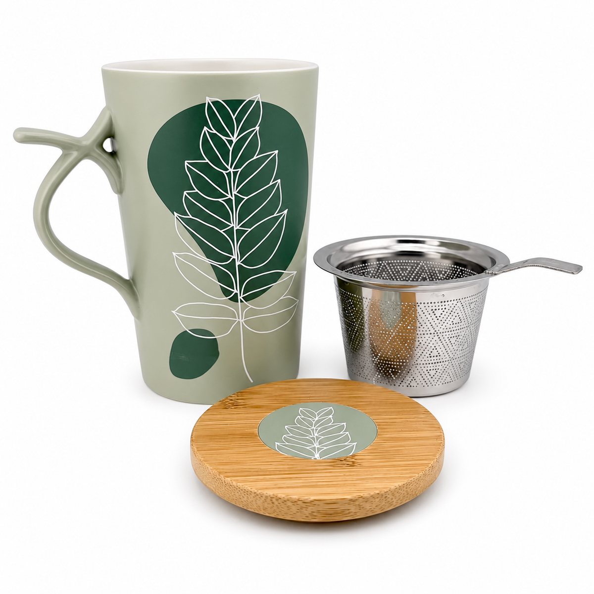 Teamug Herb Tea Cup “Medea” – Leaf Design