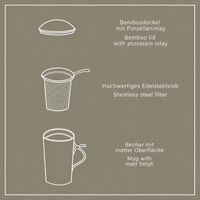 Teamug Herb Tea Cup “Medea” – Leaf Design