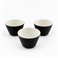 Portable Ceramic Travel Tea Set with Glass Teapot, Built-In Infuser & 3 Cups