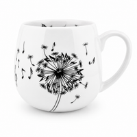 Könitz Cosy Mug “Music Dandelion” – Porcelain Tea Mug, 420 ml