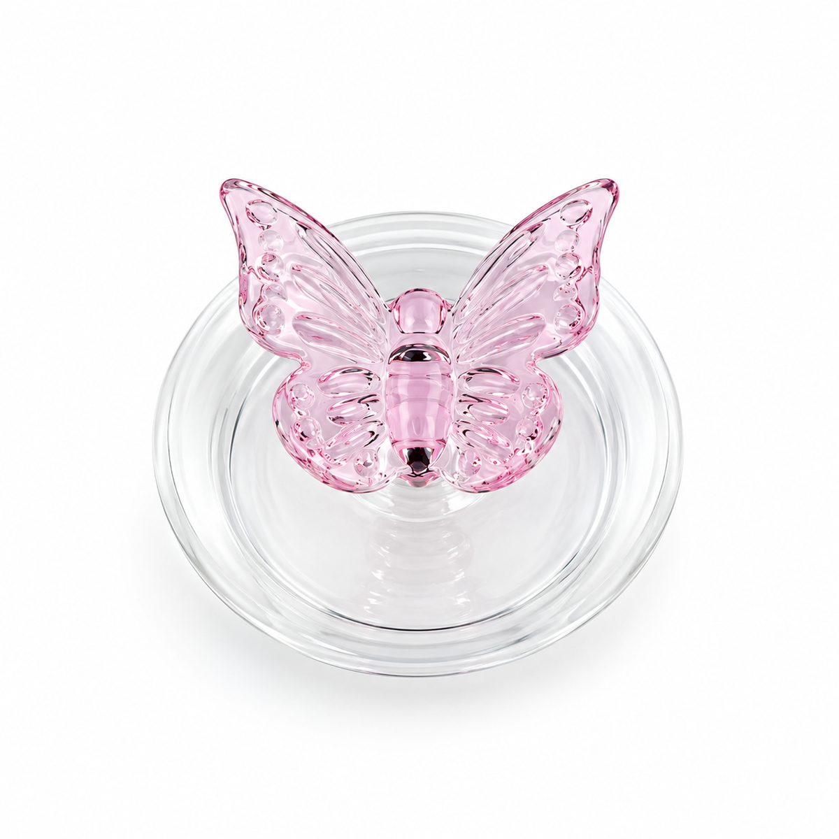 Pink Butterfly & Hydrangea Borosilicate Glass Teapot – 200 ml