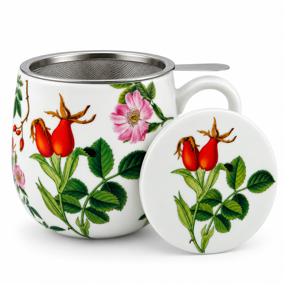Könitz Cosy Mug Rose Hip with Infuser & Lid – 420 ml (14.2 fl oz)