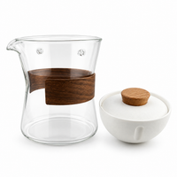 Rotating Glass & Porcelain Travel Tea Maker Set – 210 ml