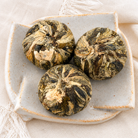 Oolong Mystere Artisan Blooming Tea – Hand-Tied Oolong with Amaranth & Nasturtium Flowers (6 Tea Balls)