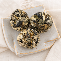 Ginseng Lily Artisan Blooming Green Tea – Hand-Tied Green Tea with Ginseng & Lily Flowers (6 Tea Balls)