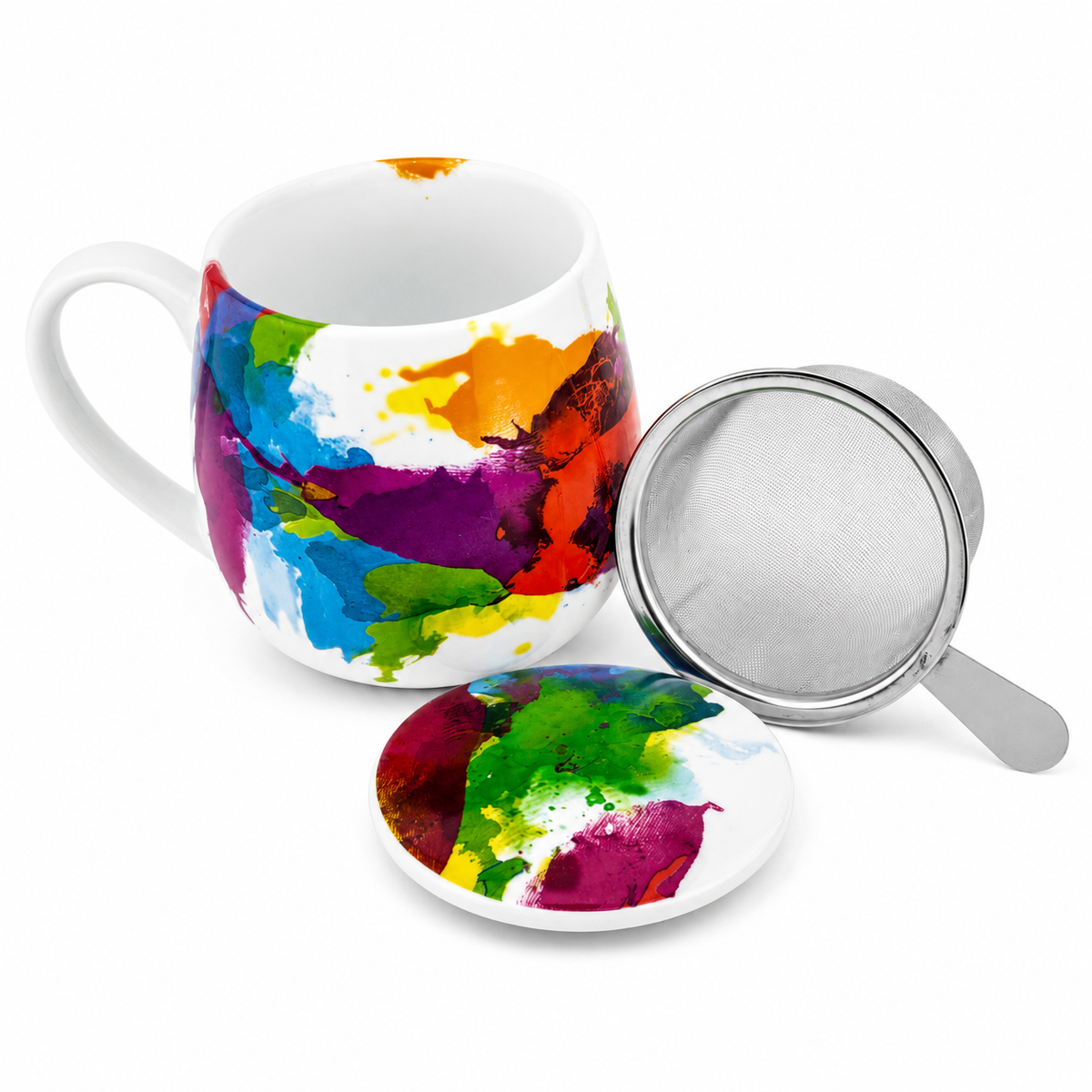 Könitz Cosy Mug “On Colour” with Stainless Steel Infuser & Lid – 420 ml