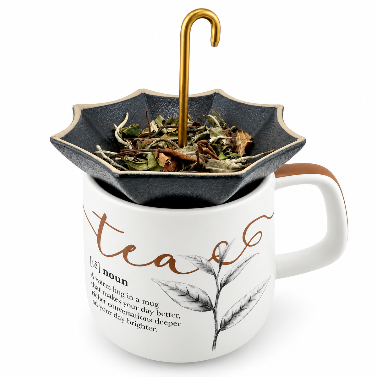 Chinese Umbrella Ceramic Tea Strainer – Classical Loose Leaf Tea Infuser