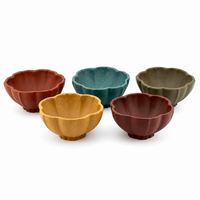 Yixing Purple Clay Flower Teacup Set – 50 ml