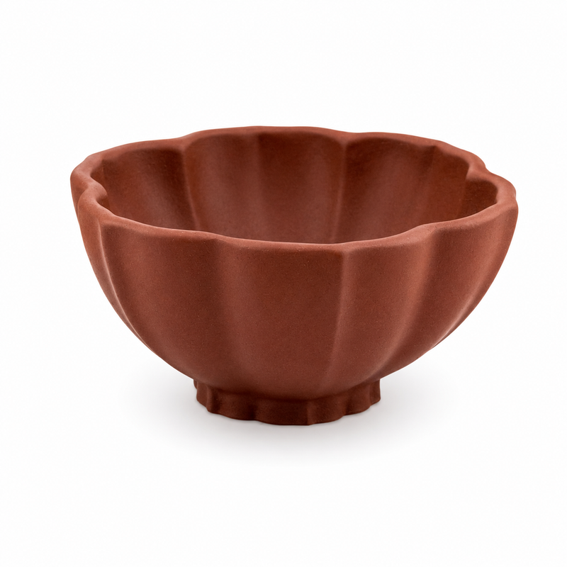 Yixing Purple Clay Flower Teacup Set – 50 ml
