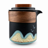 Yuanshan Portable Porcelain Travel Tea Set – One Pot & Three Cups