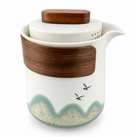 Yuanshan Portable Porcelain Travel Tea Set – One Pot & Three Cups