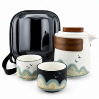 Yuanshan Portable Porcelain Travel Tea Set – One Pot & Three Cups