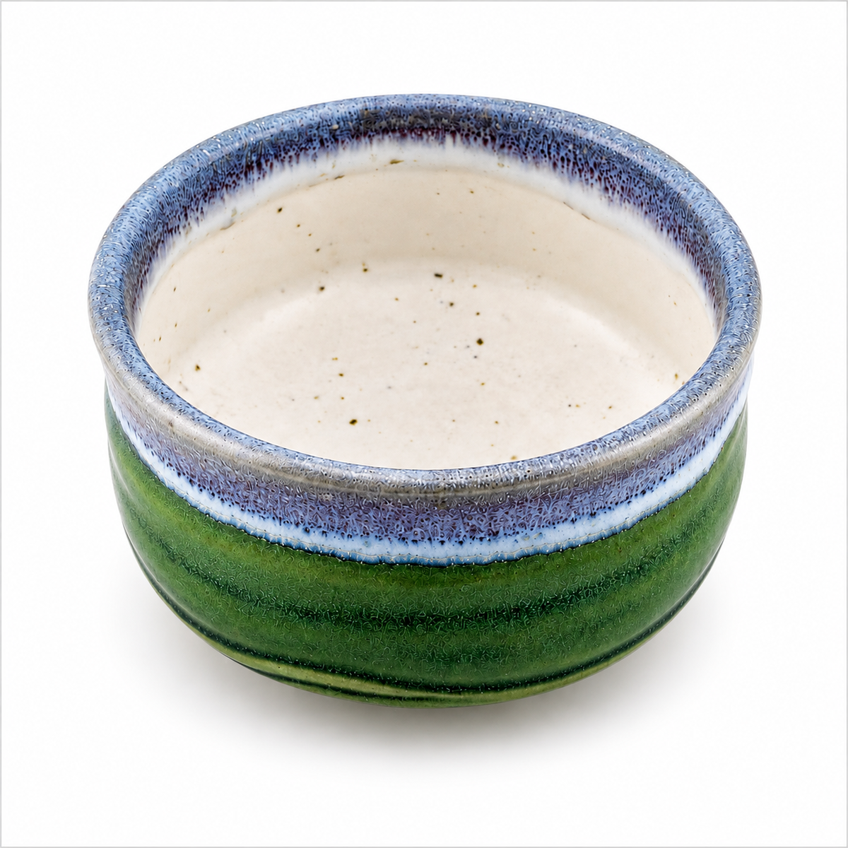 Iguchi Deep Sea Clay Matcha Bowl, Bamboo Matcha Whisk and Whisk Holder Set