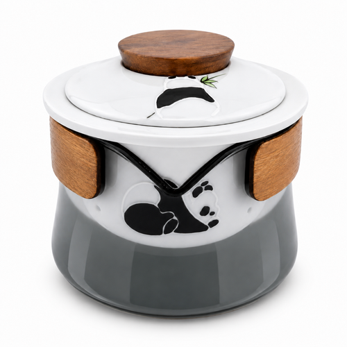 Portable Outdoor Travel Tea Set – Hand-Painted Panda Ceramic Tea Set