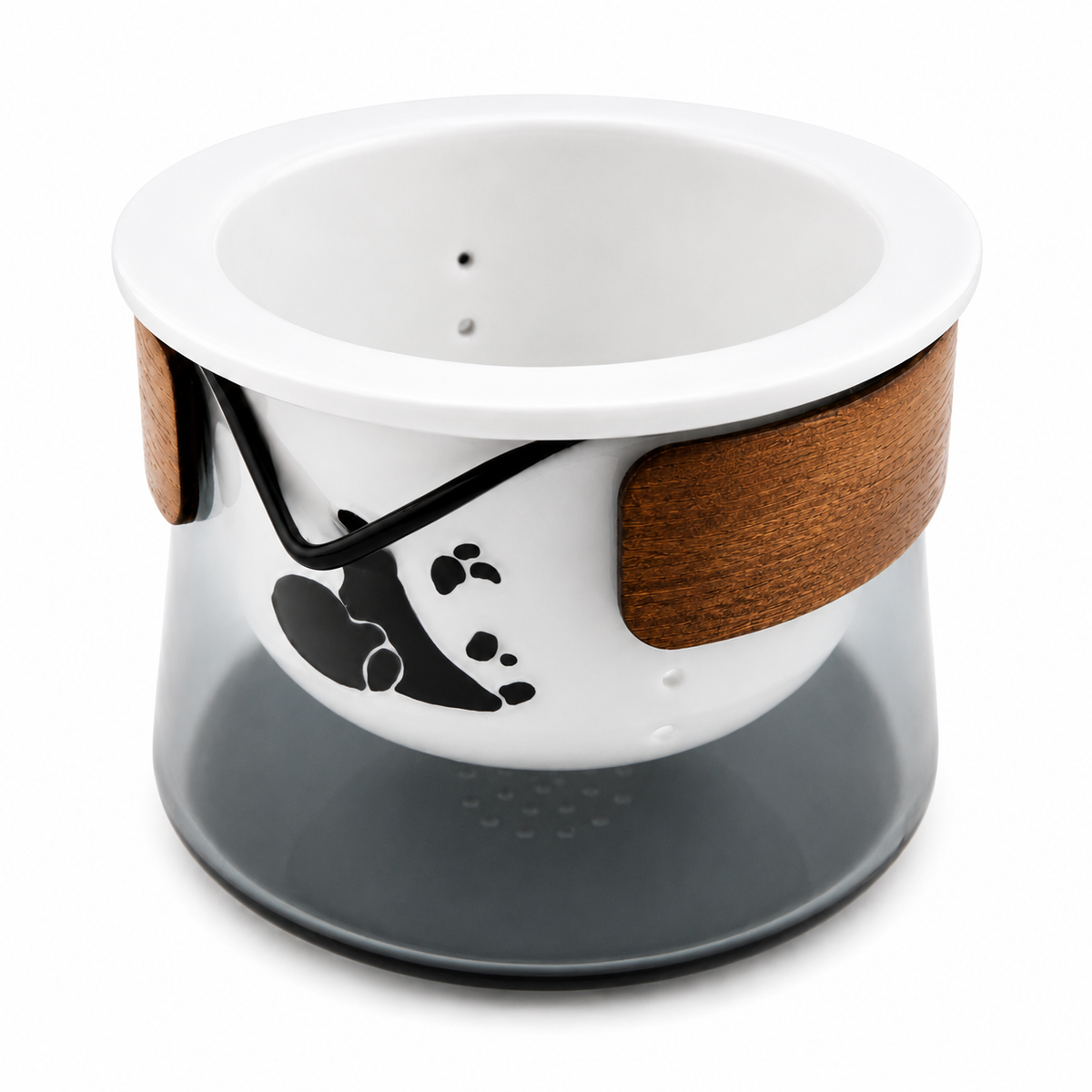 Portable Outdoor Travel Tea Set – Hand-Painted Panda Ceramic Tea Set