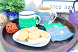 Handmade Crochet Pattern Mug Sleeve Cozy Knitted Tea Cup Cozy